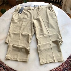 NWT Adidas Lightweight Breathable Pleated Front Khaki Pants 36”x34”